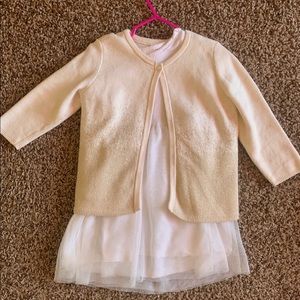 H&M Cream/Gold/White dress